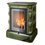 Kachlová kamna ABX Marina exklusive, kachlový sokl, Zelená